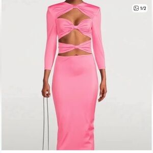 Bronx and Banco Vibrant Pink Pencil Skirt